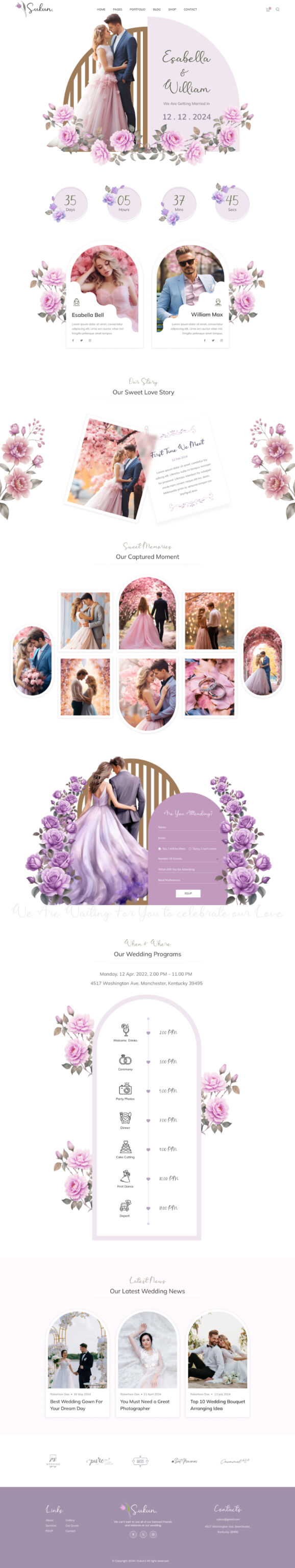 ดีไซน์เว็บไซต์งานแต่งงาน เรียบหรู ทันสมัย